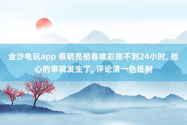 金沙电玩app 蔡明亮相春晚彩排不到24小时, 担心的事就发生了, 评论清一色抵制