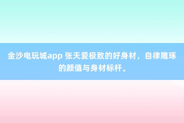 金沙电玩城app 张天爱极致的好身材,自律雕琢的颜值与身材标杆。