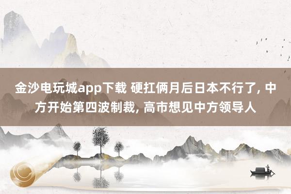 金沙电玩城app下载 硬扛俩月后日本不行了, 中方开始第四波制裁, 高市想见中方领导人