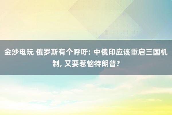 金沙电玩 俄罗斯有个呼吁: 中俄印应该重启三国机制， 又要惹恼特朗普?