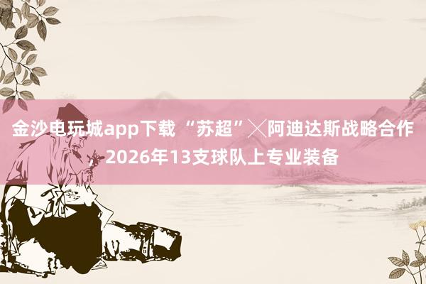 金沙电玩城app下载 “苏超”╳阿迪达斯战略合作，2026年13支球队上专业装备