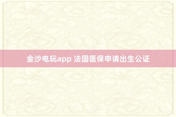 金沙电玩app 法国医保申请出生公证