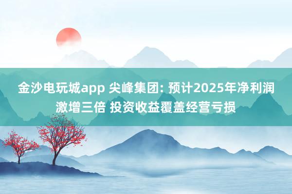 金沙电玩城app 尖峰集团: 预计2025年净利润激增三倍 投资收益覆盖经营亏损