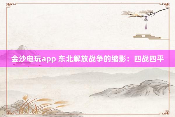 金沙电玩app 东北解放战争的缩影：四战四平