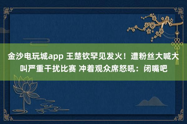 金沙电玩城app 王楚钦罕见发火！遭粉丝大喊大叫严重干扰比赛 冲着观众席怒吼：闭嘴吧