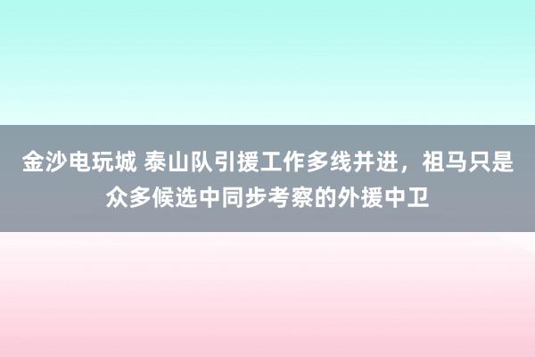 金沙电玩城 泰山队引援工作多线并进，祖马只是众多候选中同步考察的外援中卫