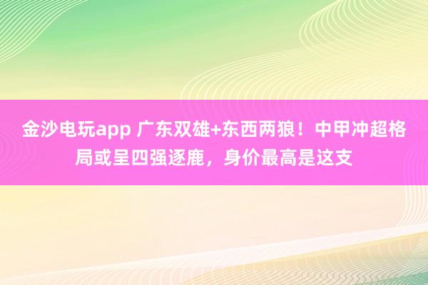 金沙电玩app 广东双雄+东西两狼！中甲冲超格局或呈四强逐鹿，身价最高是这支
