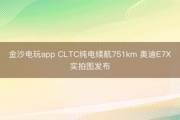 金沙电玩app CLTC纯电续航751km 奥迪E7X实拍图发布