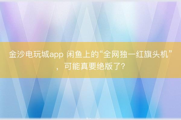 金沙电玩城app 闲鱼上的“全网独一红旗头机”，可能真要绝版了？